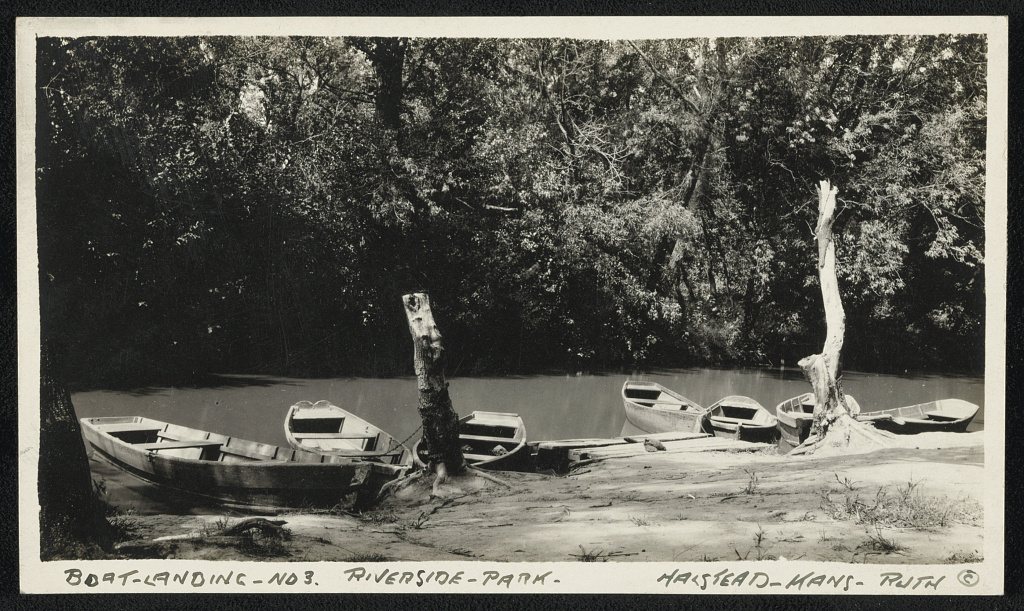 Boat - landing - no. 3 Riverside - Park. Halstead - Kans