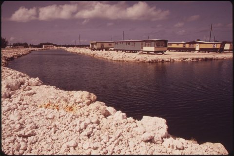 TRAILER PARK UNDER CONSTRUCTION AT MARATHON IN THE CENTRAL FLORIDA KEYS. PARKS LIKE THIS ARE PROLIFERATING THROUGHOUT T…