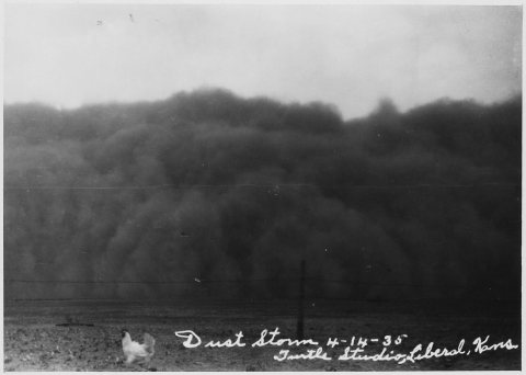 Dust Storms; Turtle Studio; "Dust Storm in Liberal, Kansas"