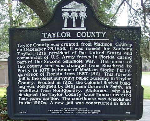 Perry FL hist plaque01 (up close)