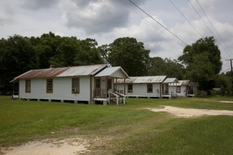 Shotgun houses near Mount Vernon, Alabama