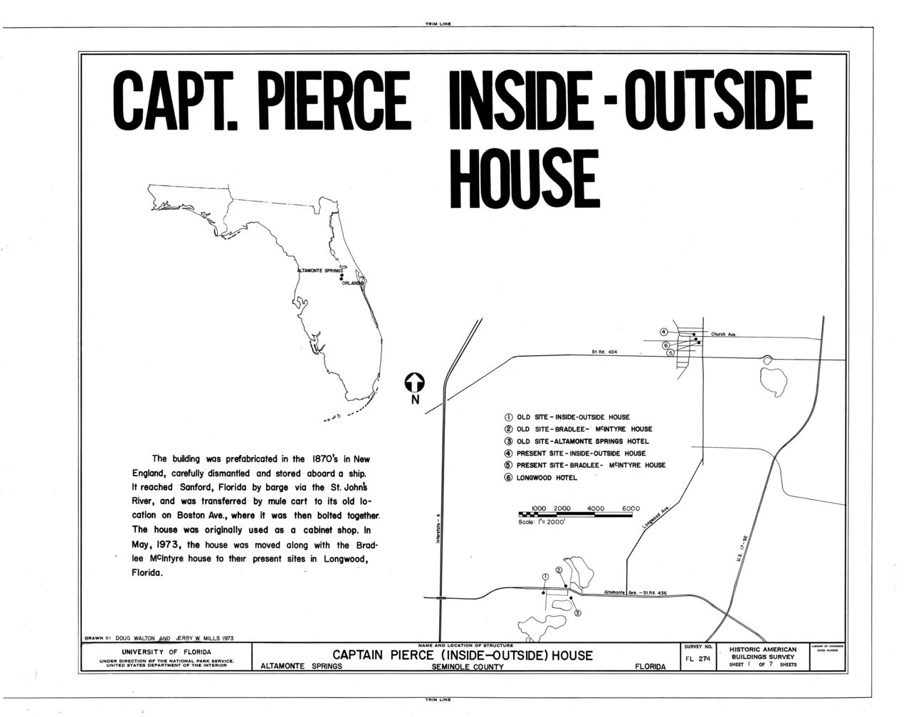 HABS FLA,59-ALTSP,1- (sheet 1 of 7) - Captain Pierce House, Boston Avenue