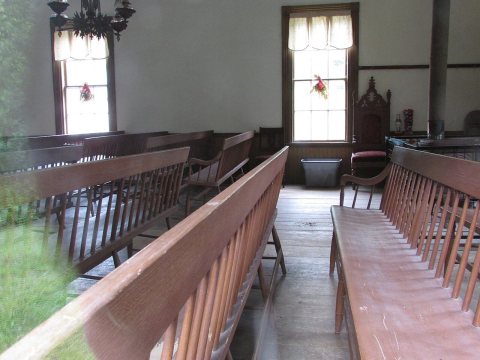 Old Church, Medford, Maine, internal view image 2