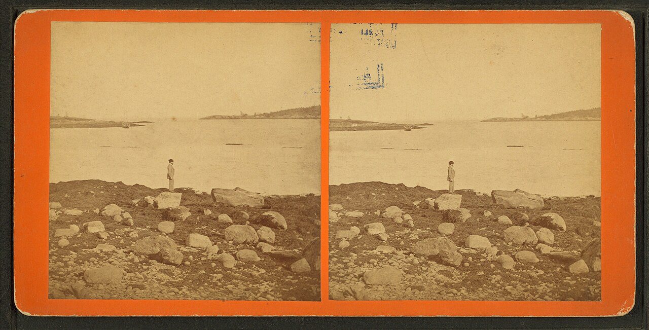 Entrance to Owl's Head Harbor.Alternate Title: Stereoscopic views of Rockland and Vicinity. 49