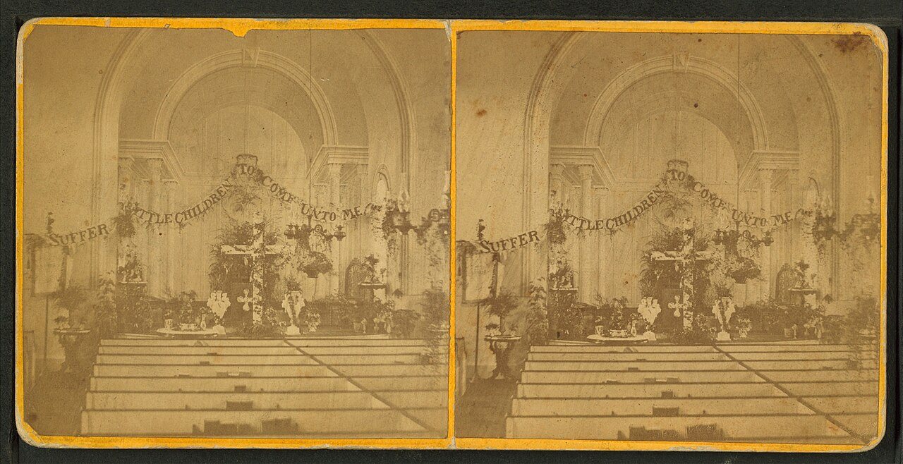 Universalist Church, Mechanic Falls, Maine. Christmas '75