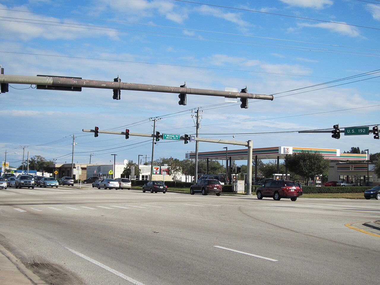 Intersection of Wickham Road, New Haven Road and Minton Road in West Melbourne, Florida 001