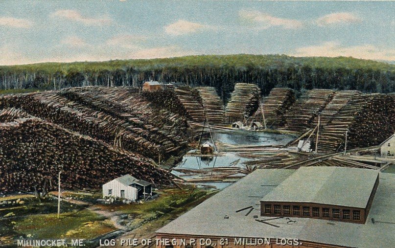 Log Pile of the Great Northern Paper Co