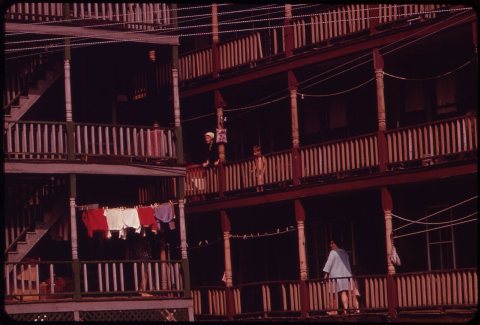 HOUSES IN THE TOWN OF MEXICO ON THE ANDROSCOGGIN RIVER JUST ACROSS FROM RUMFORD