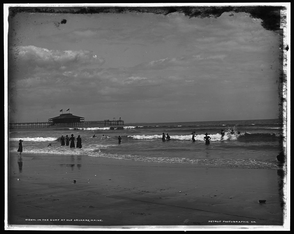 In the surf at Old Orchard, Maine