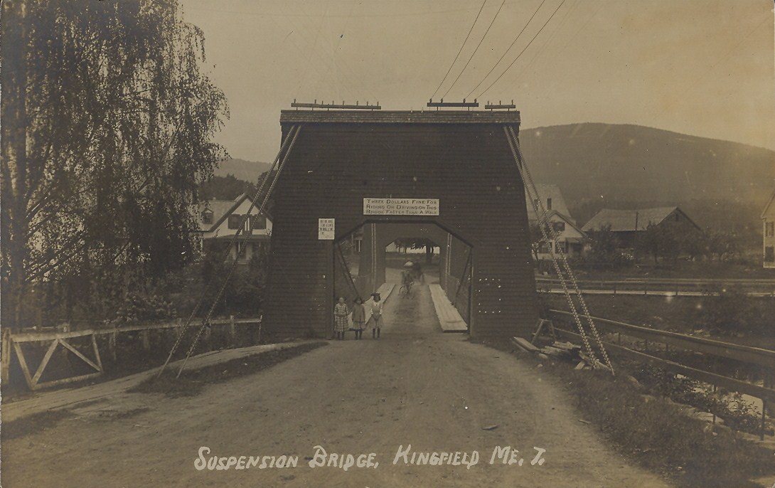 PostcardKingfieldMESuspensionBridgeCirca1910
