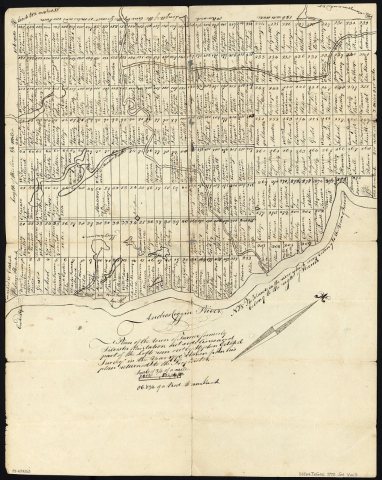 Plan of the Town of Turner, formerly Silvester Plantation - out side lines and part of the lotts ran out