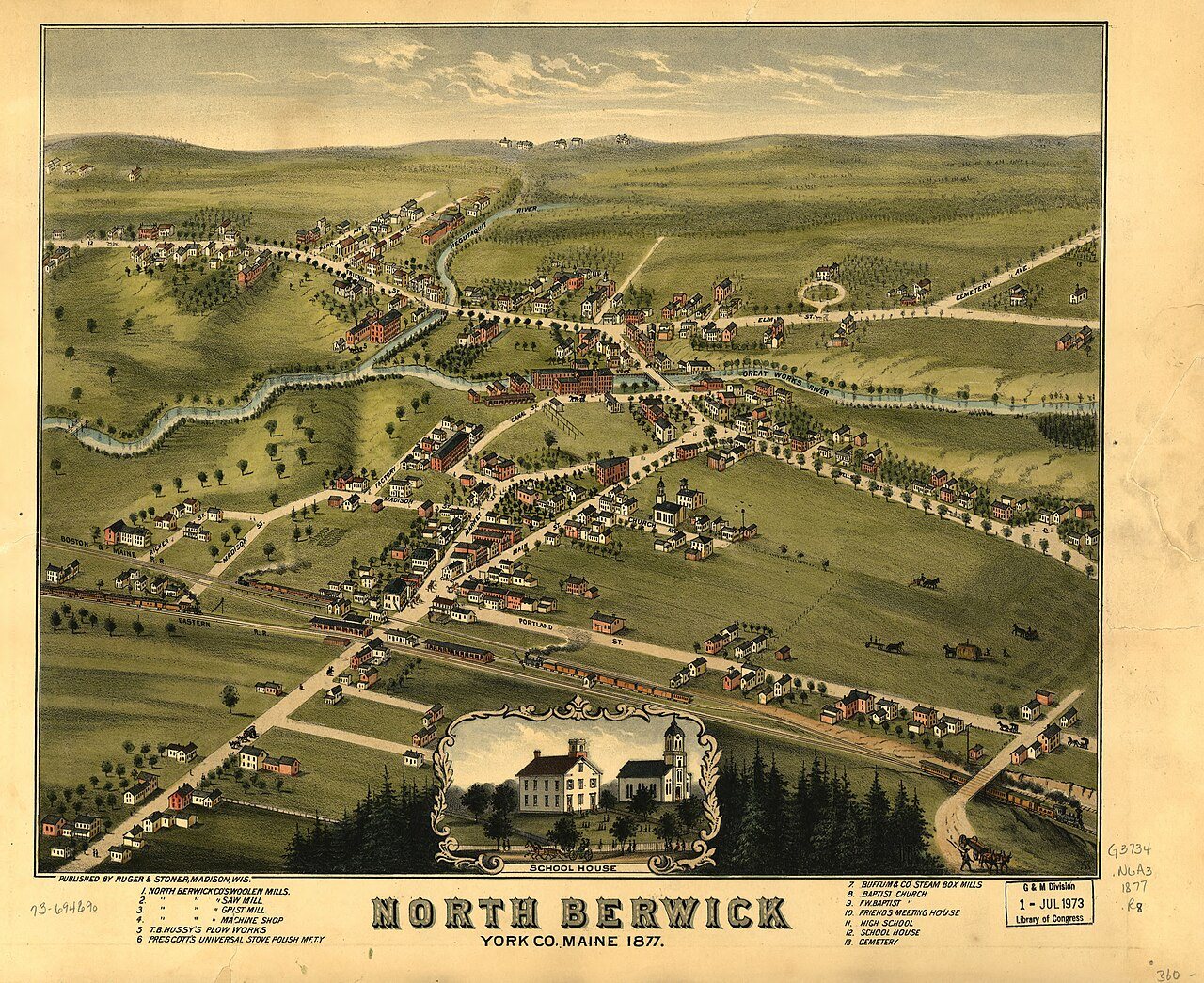 North Berwick, York Co., Maine 1877