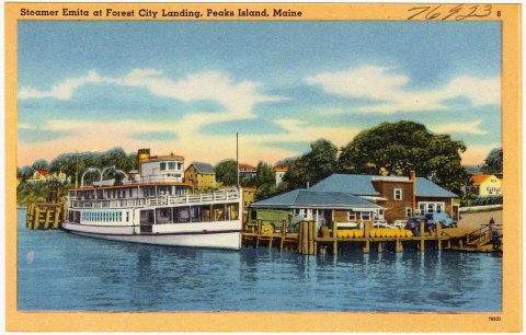 Steamer Emita at Forest City Landing, Peaks Island, Maine (76923)