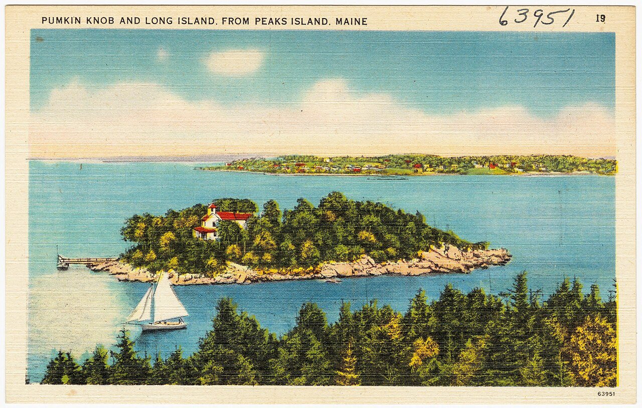 Pumkin Knob and Long Island, From Peaks Island, Maine (63951)
