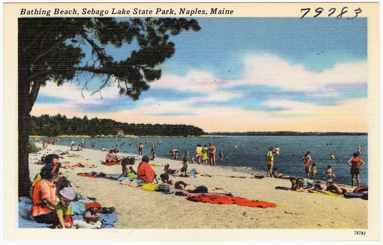 Bathing beach, Sebago Lake State Park, Naples, Maine (79783)