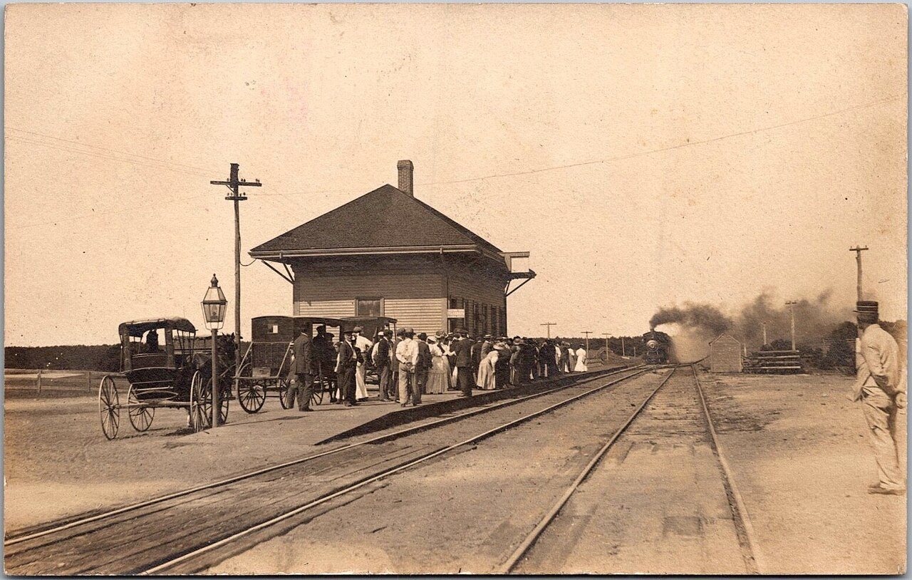 South Dennis station 1907 postcard
