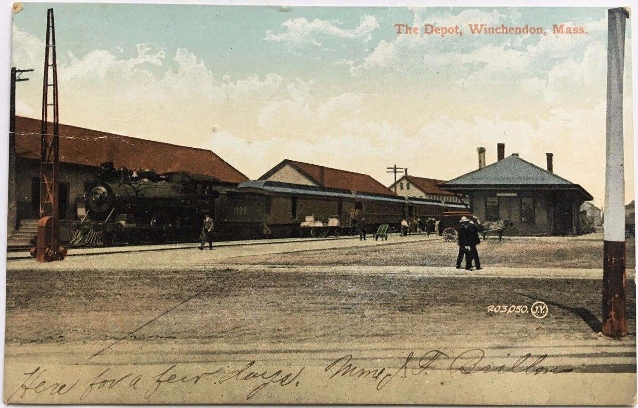 Winchendon station postcard (2)