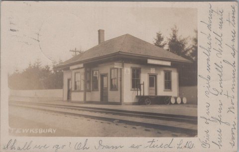 Tewksbury Centre station 1906 postcard