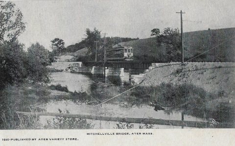 Mitchellville bridge with streetcar postcard