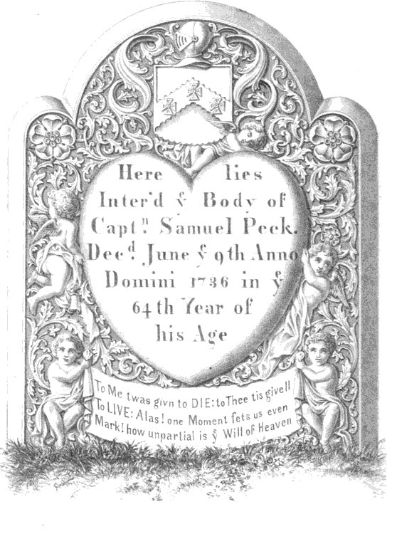 Headstone Capt Samuel Peck