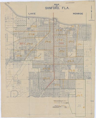1950 Census Enumeration District Maps - Florida (FL) - Seminole County - Sanford - ED 59-1 to 19