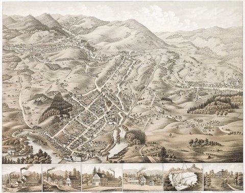 Map of Lee, Massachusetts, 1878