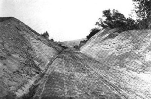 Huckleberry Line construction in East Lee, 1911
