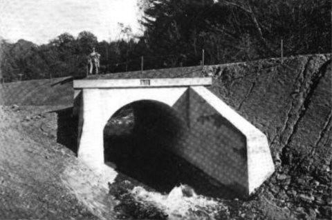 Huckleberry Line culvert in East Lee, 1911