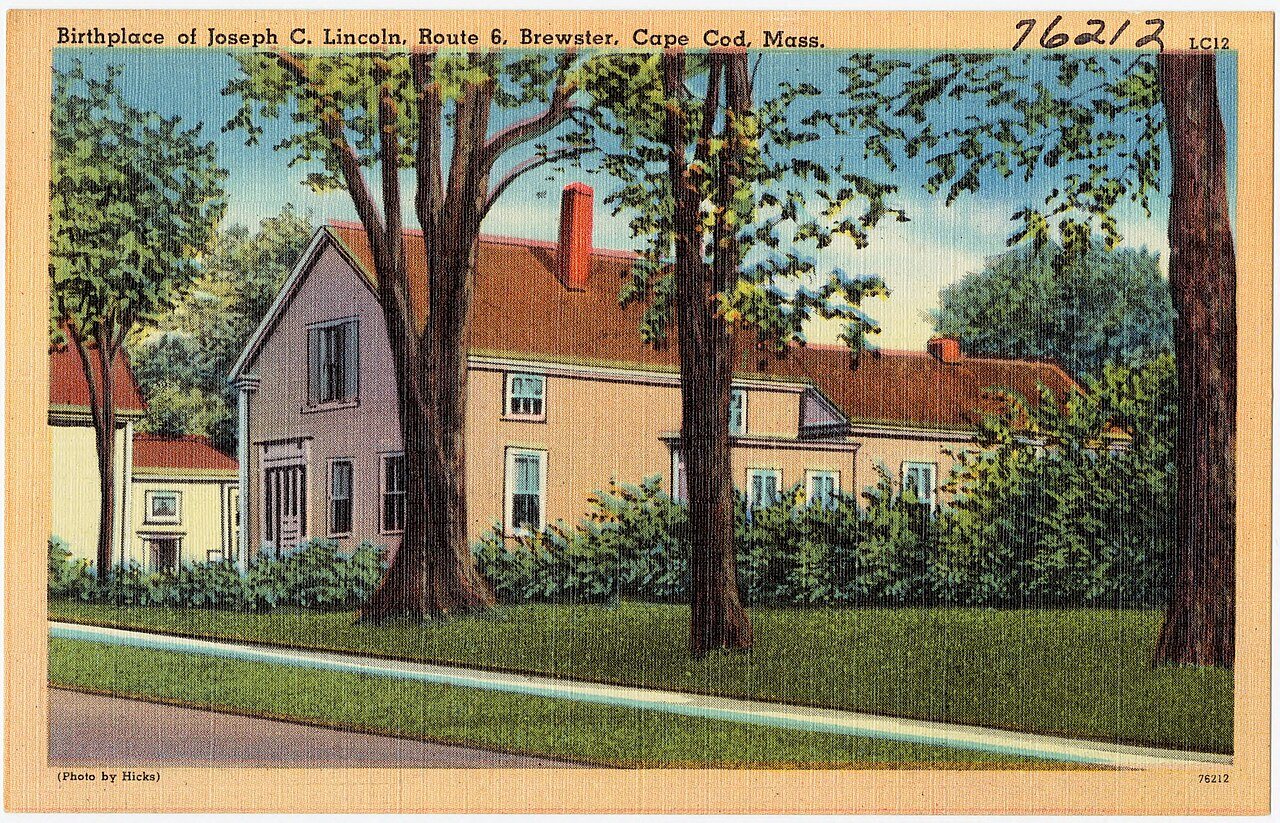 Birthplace of Joseph C. Lincoln, Route 6, Brewster, Cape Cod, Mass (76212)