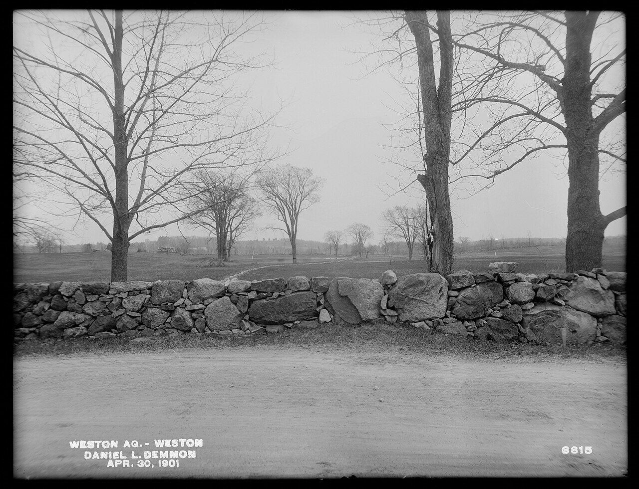 Weston Aqueduct, Daniel L. Demmon's land, looking easterly, Weston, Mass., Apr. 30, 1901 - DPLA - 815fefa44cba962873f47…