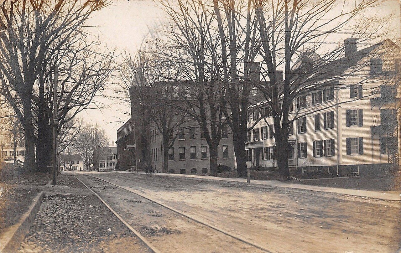 Tenements and Knowlton factory, West Upton - postcard