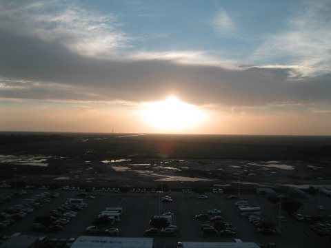SUNDOWN OVER FLORIDA EVERGLADES-MIAMI
