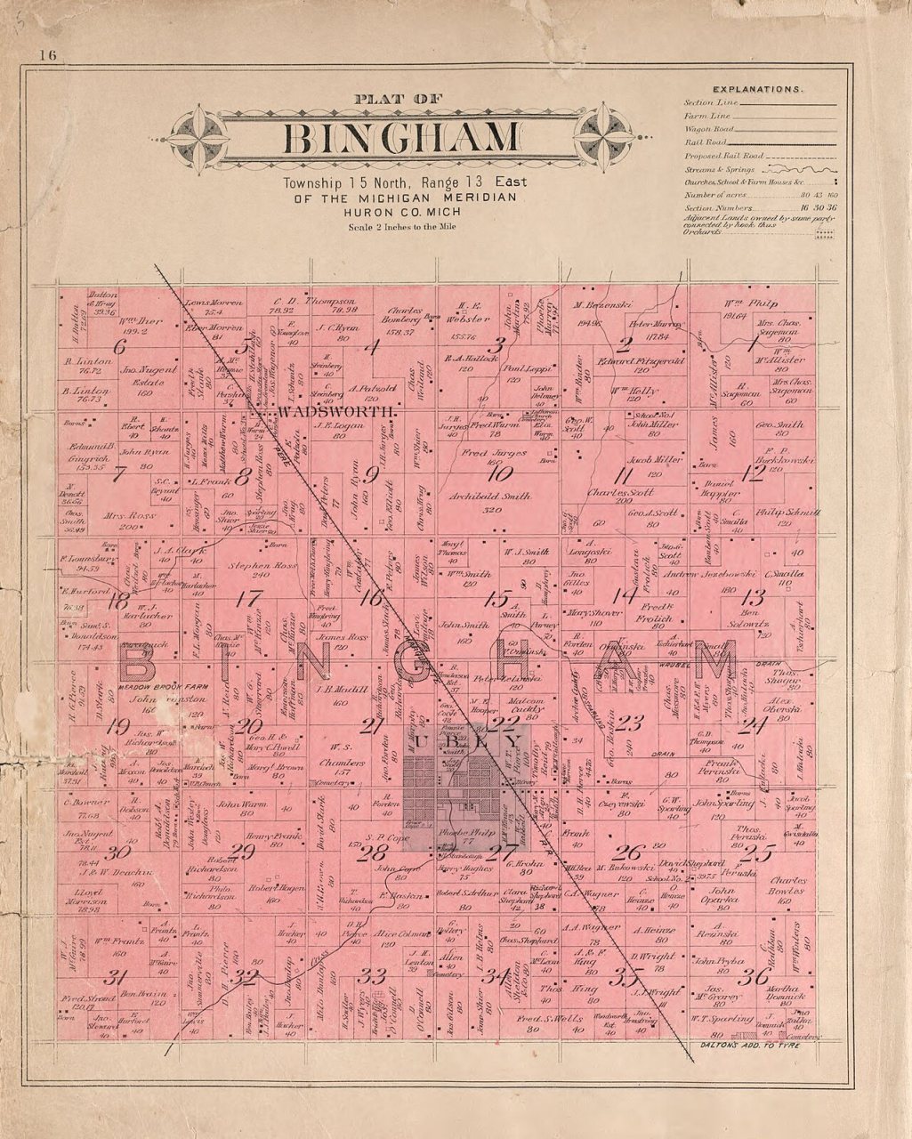 Plat book of Huron County, Michigan - also patron's business and general farmer's directory of Huron Co., Mich. - with …