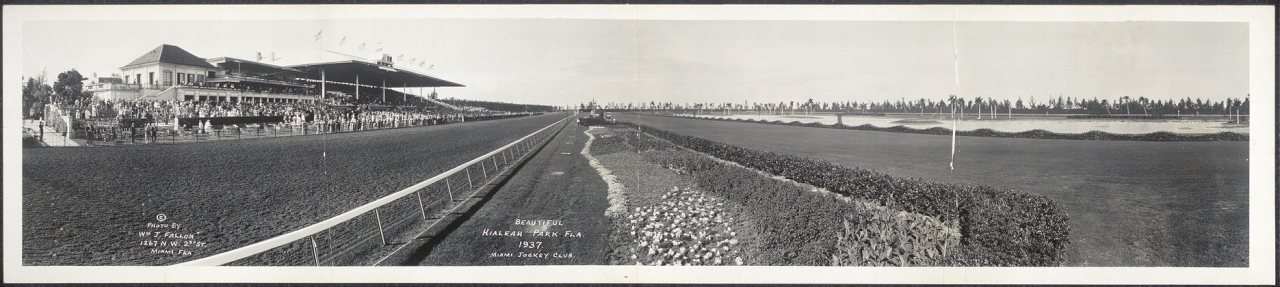 Beautiful Hialeah Park, Fla., 1937, Miami Jockey Club