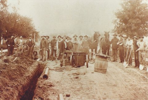Laying water mains