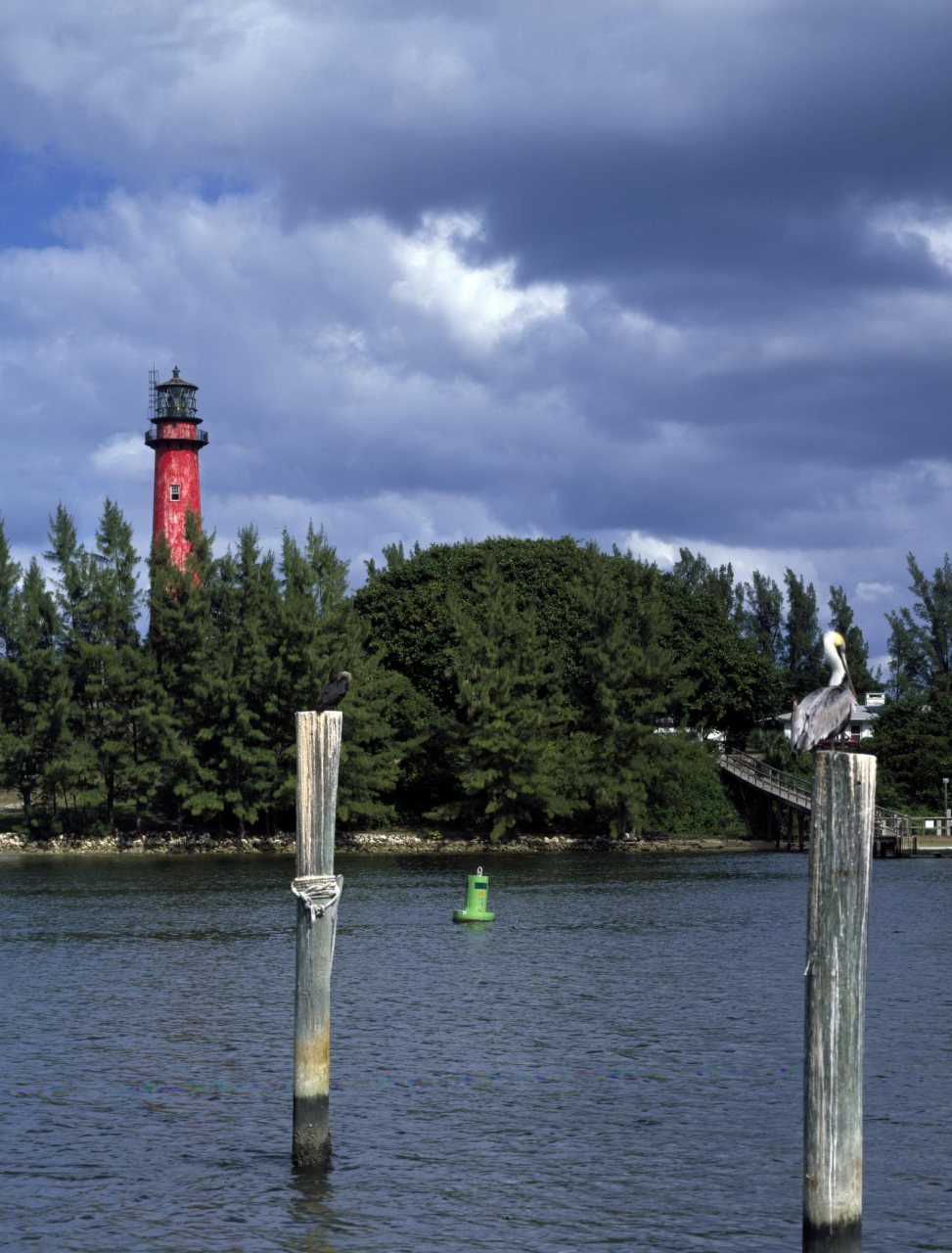 Jupiter Inlet Light, first lit in 1860, was erected on a prehistoric Indian mound