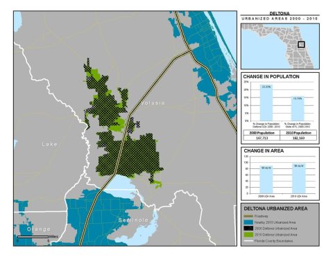 Deltona Urbanized Urbanized Area Map