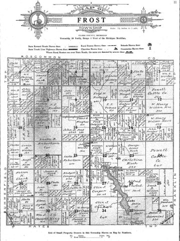 Plat map of Frost Township, Michigan (1916)
