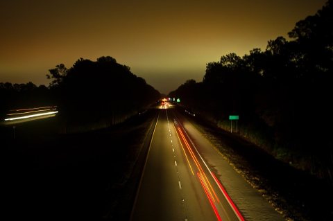 I95 Late Traffic Streaking Lights