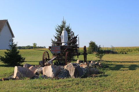 Madonna on Farm Machinery