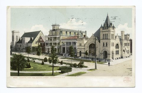 Hemming Park and Monroe Street, Jacksonville, Fla