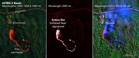 AVIRIS-3 Sensor Captures Data on Wildfire Near Mount Vernon, Alabama (PIA26499)