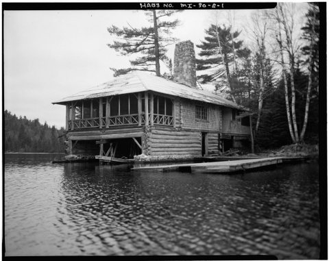 White Deer Lake Camp, Living Room Cabin, Cyrus H. McCormick Experimental Forest