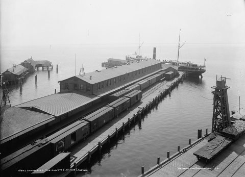 Detroit Publishing - Tampa pier, the Olivette at her landing
