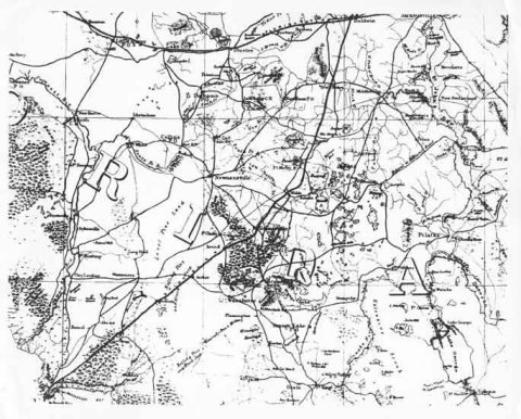 Hogtown and Gainesville 1855 map