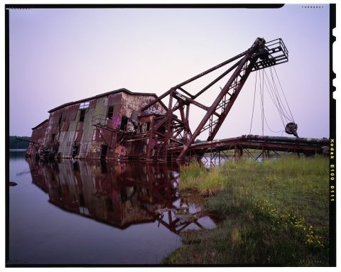 Calumet and Hecla Dredge No. 1, West side of Torch Lake off M-26