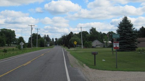 Boon, MI road signage