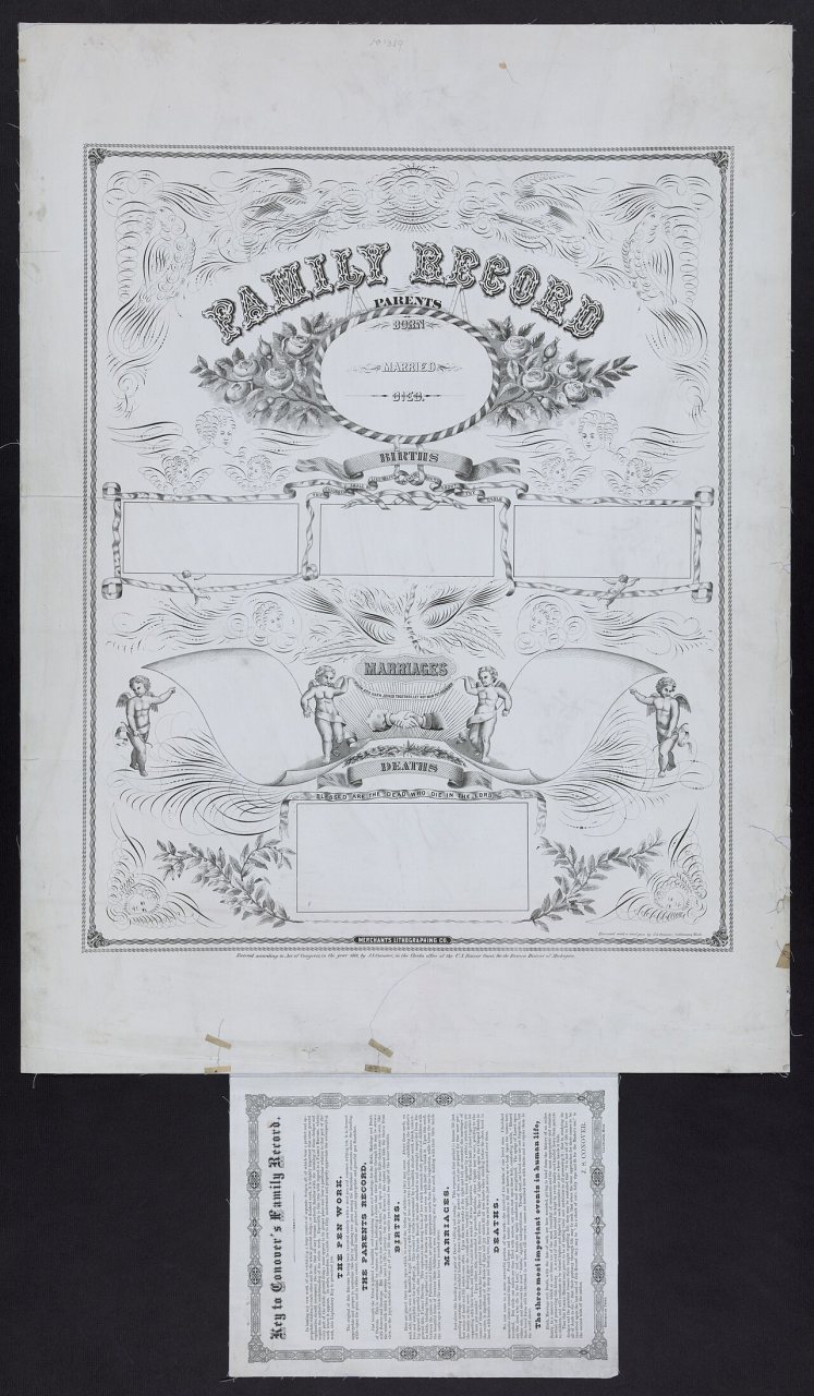 Family record - executed with a steel pen by J.S. Conover, Coldwater, Mich