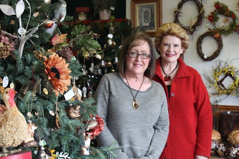 Beautiful seasonal displays at the Old Pioneer Store and Emporium in historic downtown Big Rapids