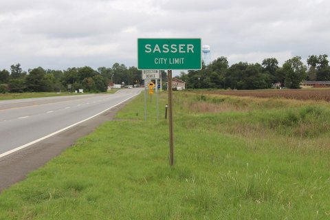 Sasser city limit US82 WB